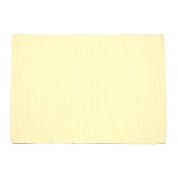 Mr. Mjs Trading Mr. MJs Trading AG-01326S-4 19 in. Ribbed Placemats; Butter Cream - Set of 4 AG-01326S/4